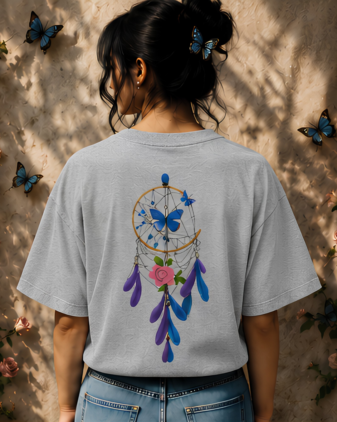 Unisex Oversized "Dreamcatcher Butterfly" T-Shirt