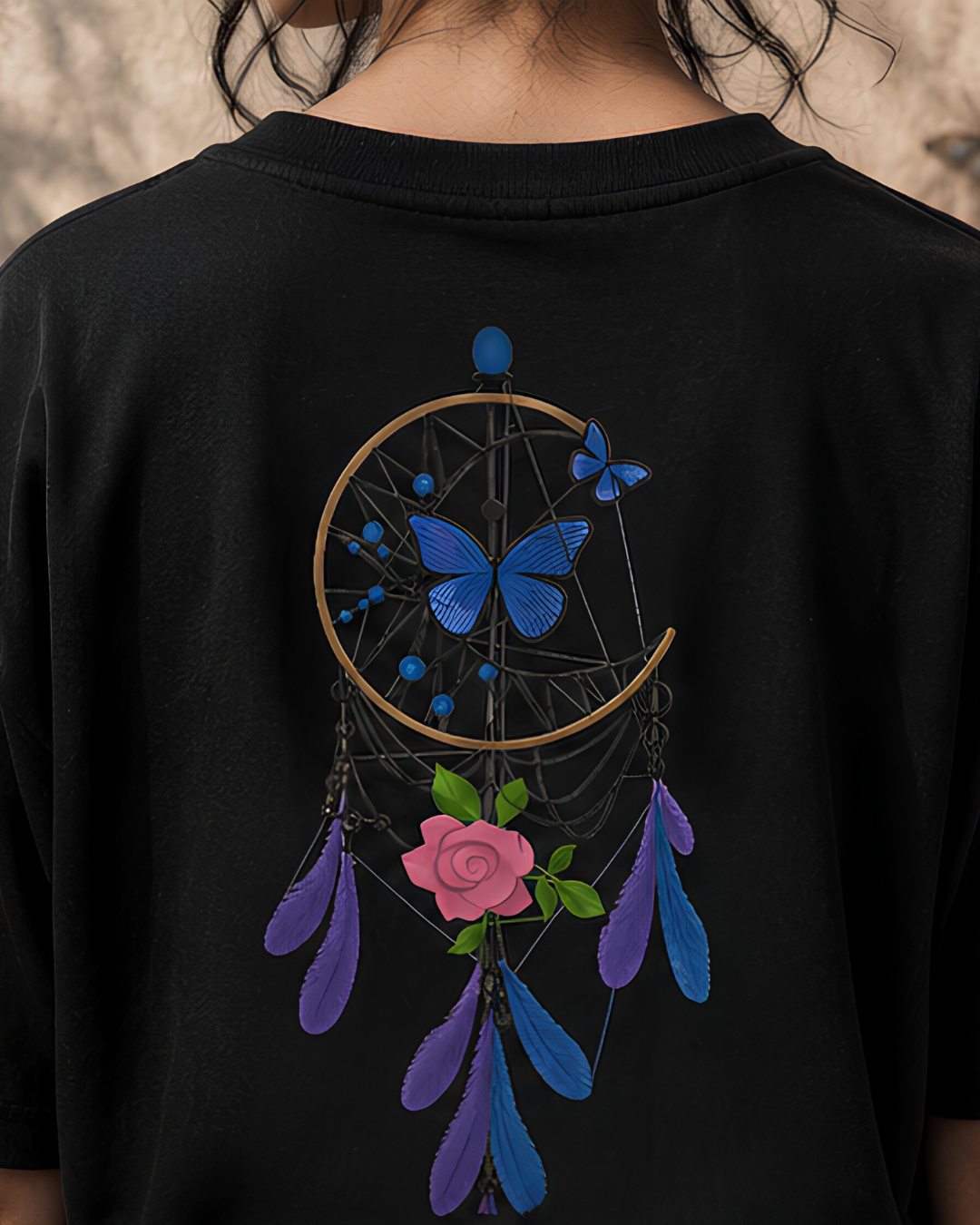 Unisex Oversized "Dreamcatcher Butterfly" T-Shirt