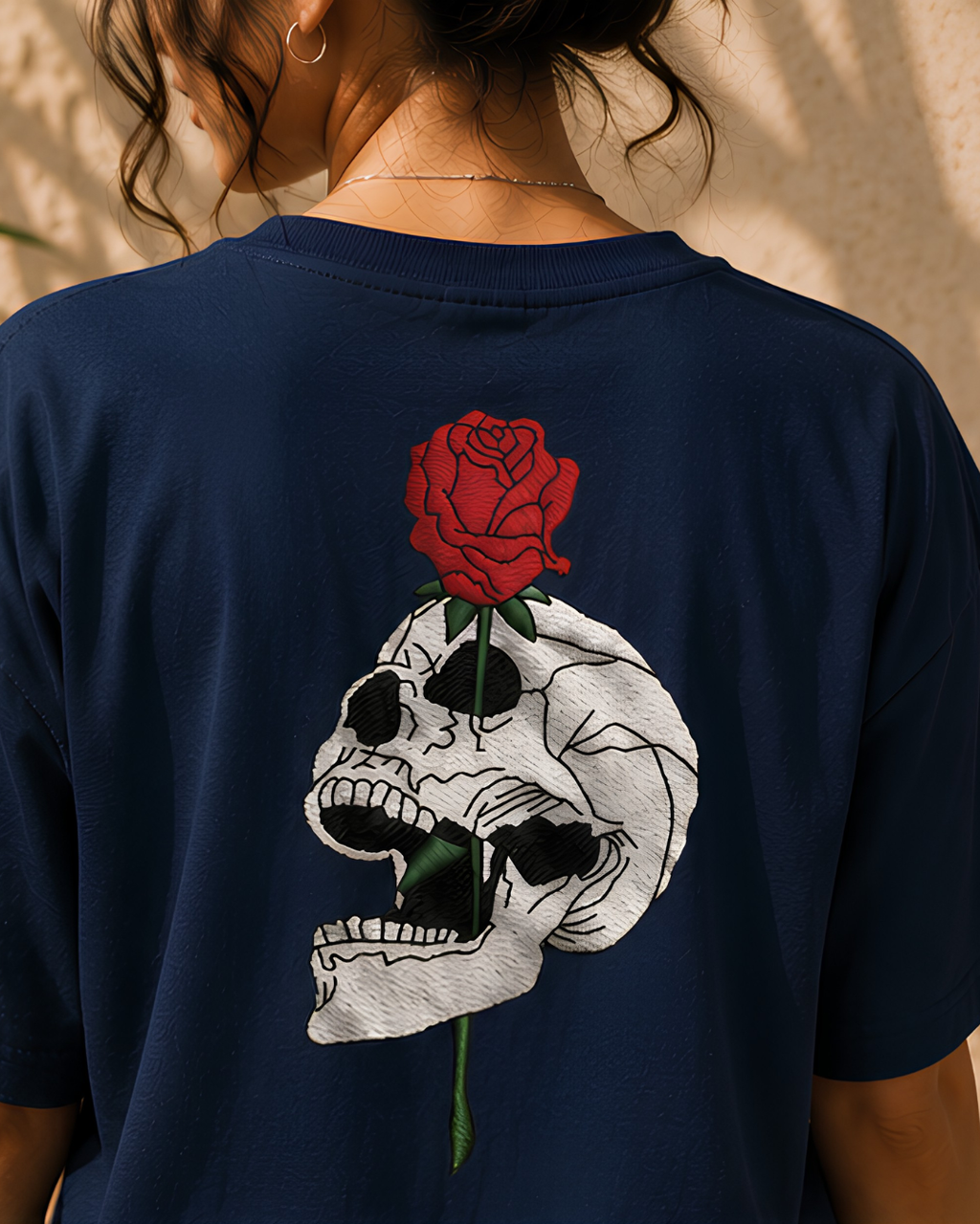 Unisex Oversized "Skull & Rose" T-Shirt