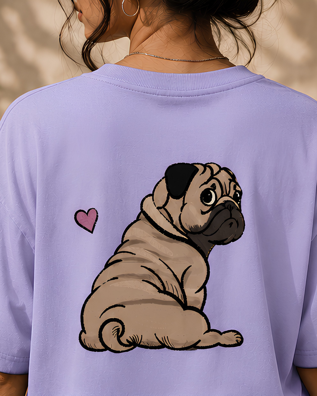 Unisex Oversized "Pug Love" T-Shirt