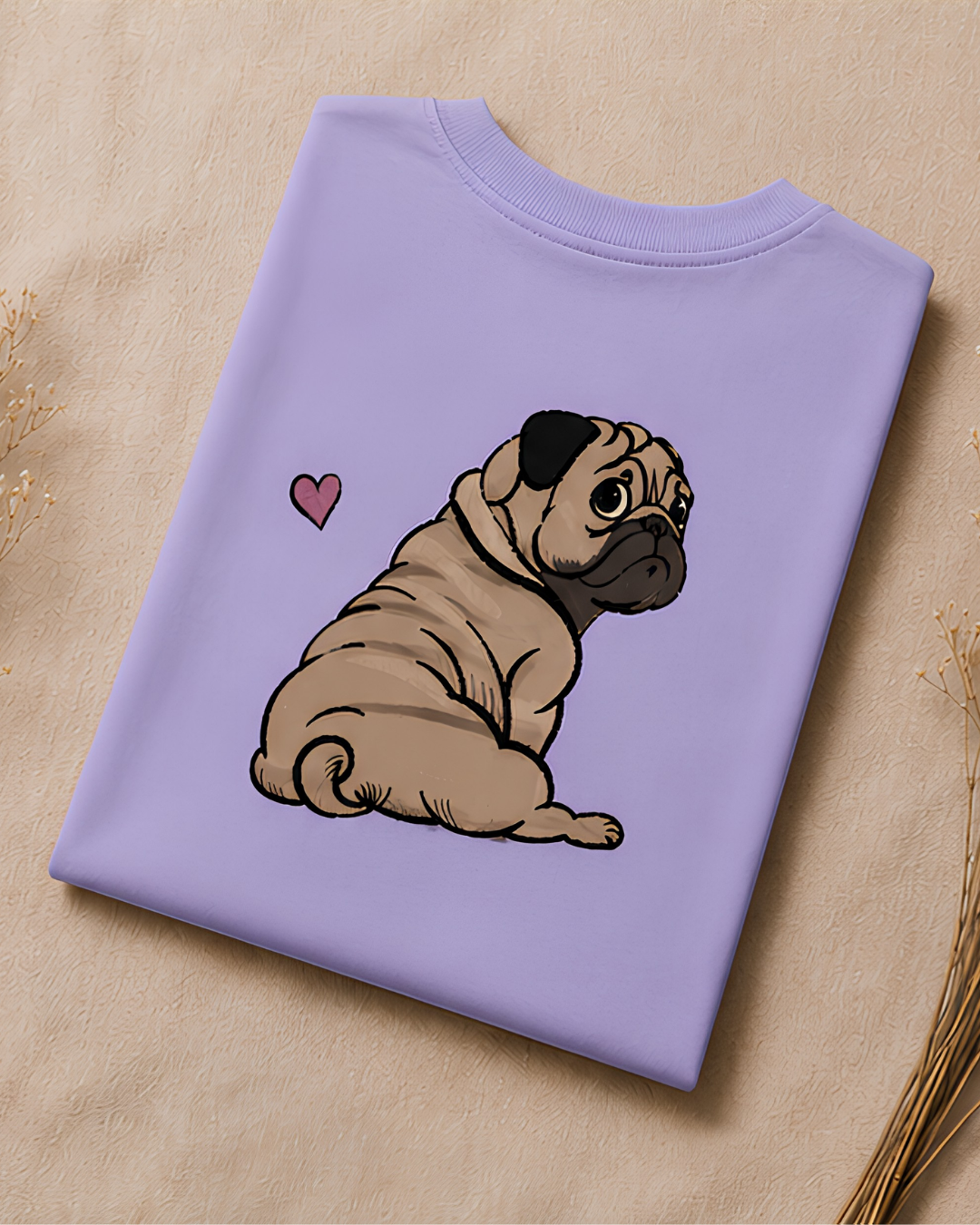 Unisex Oversized "Pug Love" T-Shirt