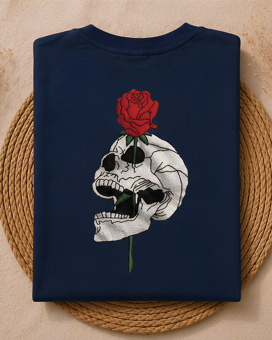 Unisex Oversized "Skull & Rose" T-Shirt