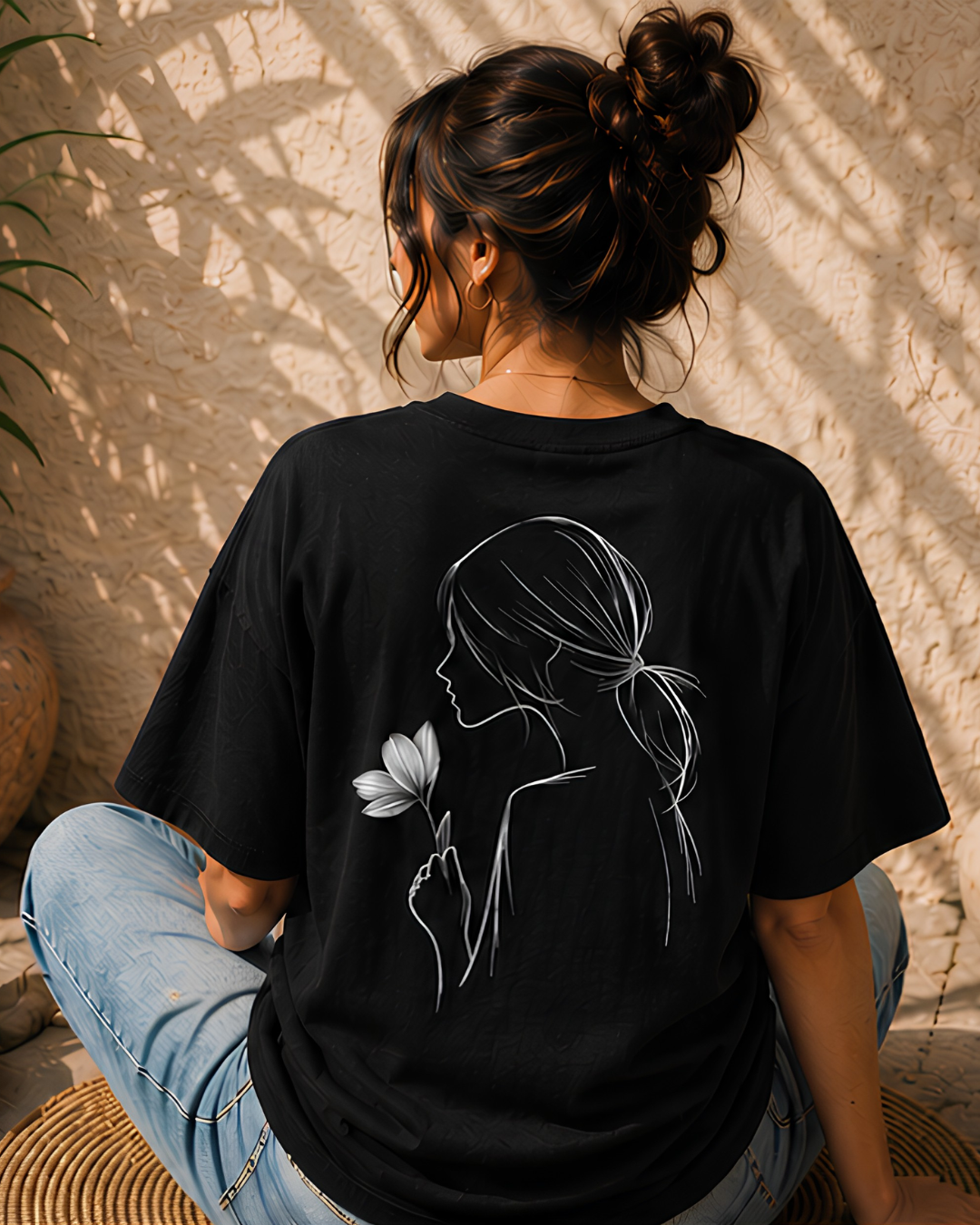 Unisex Oversized "Whisper Bloom" T-Shirt