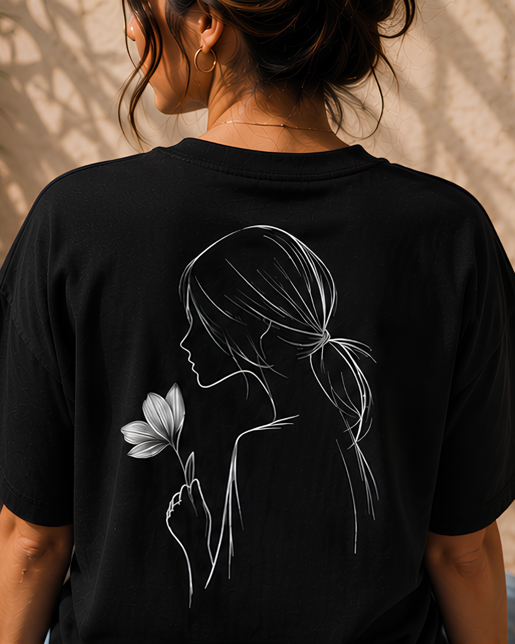 Unisex Oversized "Whisper Bloom" T-Shirt