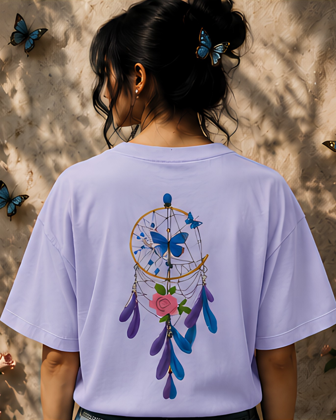 Unisex Oversized "Dreamcatcher Butterfly" T-Shirt