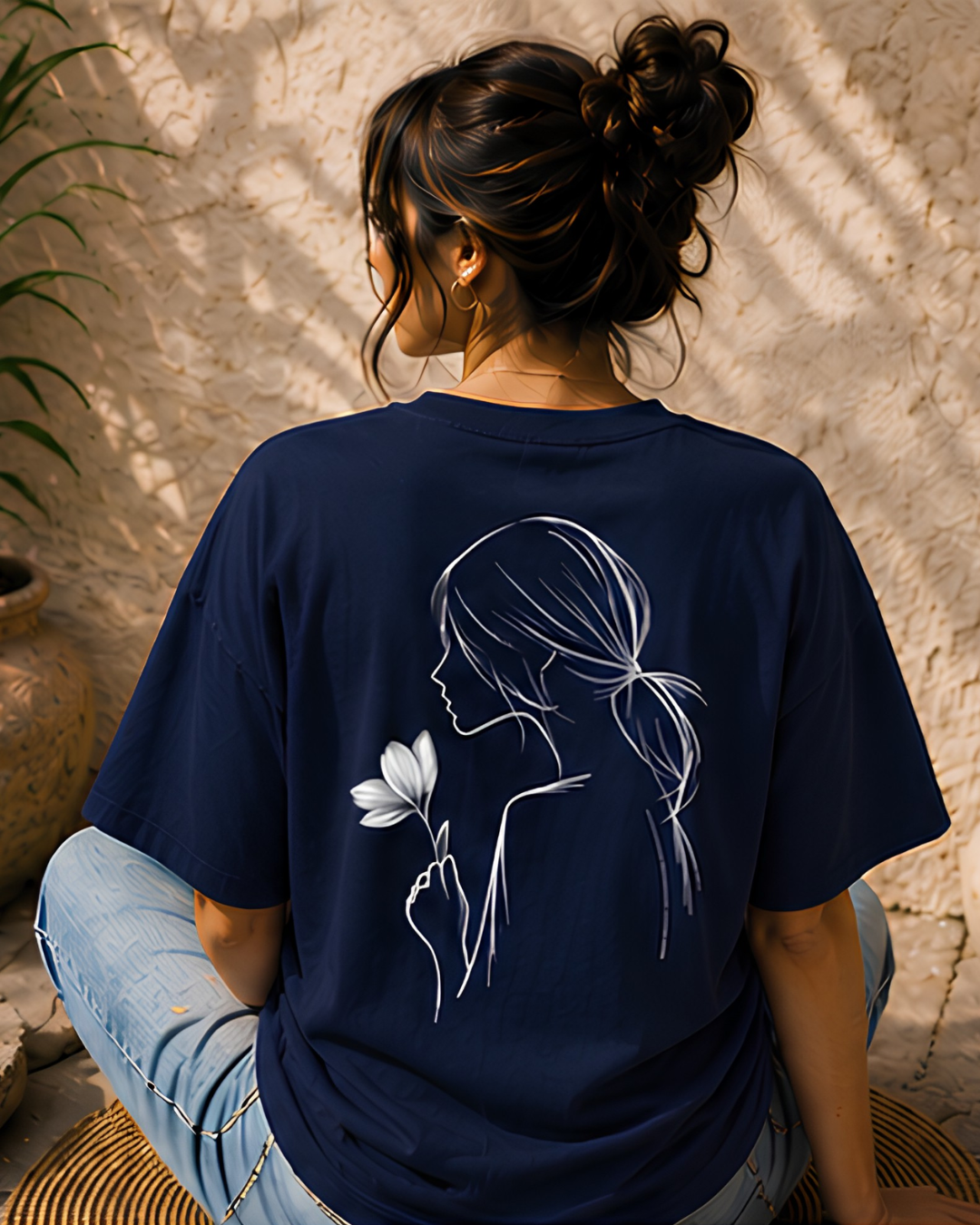 Unisex Oversized "Whisper Bloom" T-Shirt