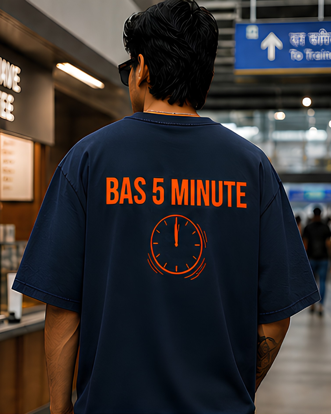 Unisex Oversized “BAS 5 MINUTE” T-Shirt
