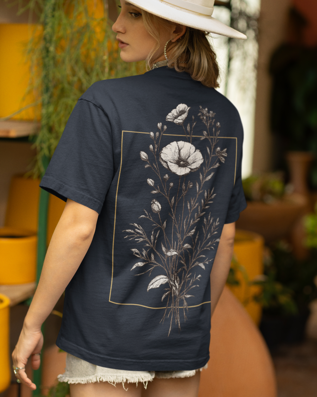 Unisex Oversized "Midnight Bloom" T-Shirt