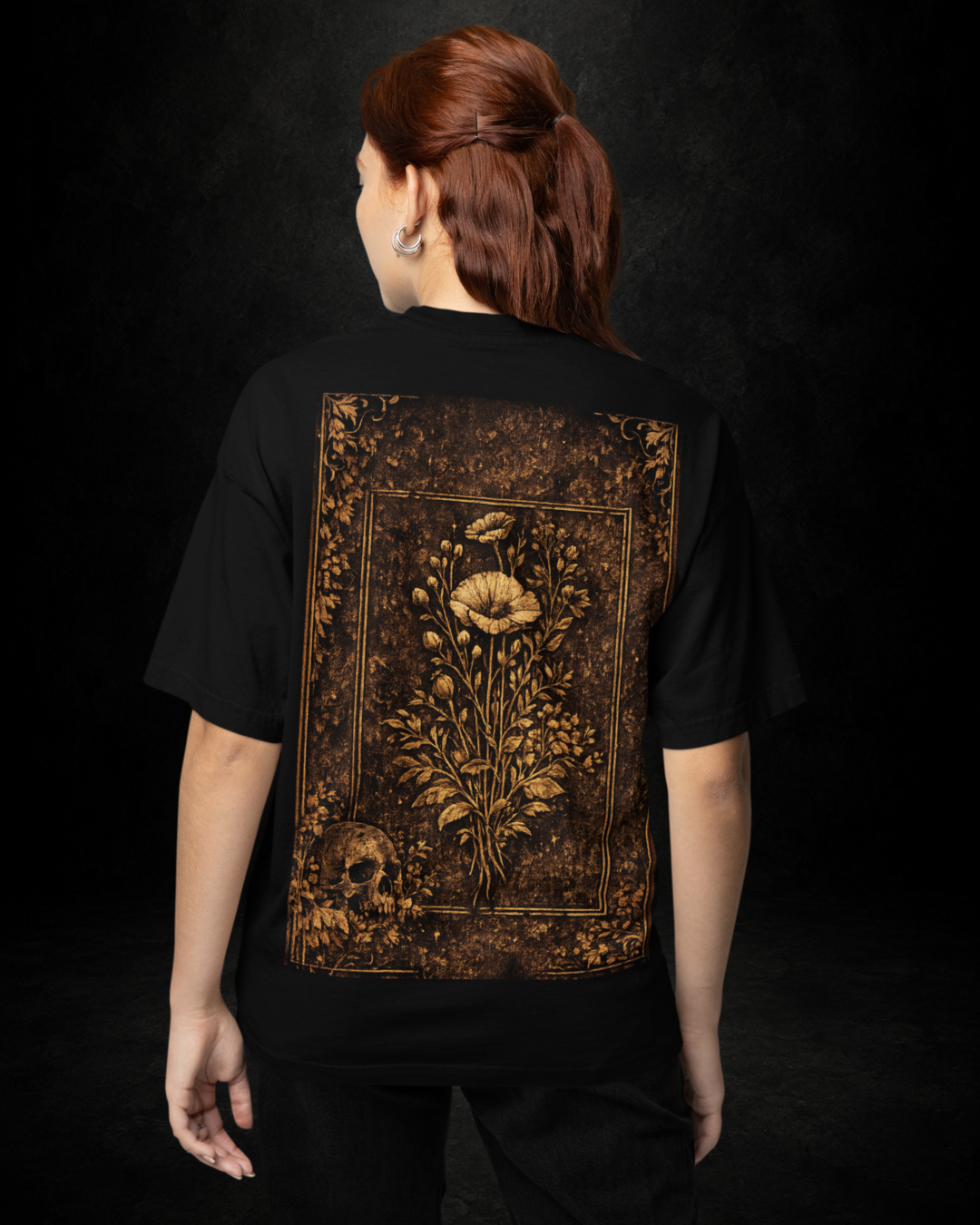 Midnight Bloom Oversized Tee