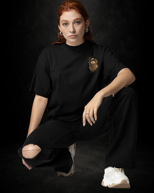 Midnight Bloom Oversized Tee