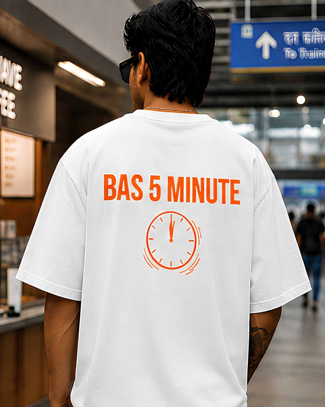 Unisex Oversized “BAS 5 MINUTE” T-Shirt