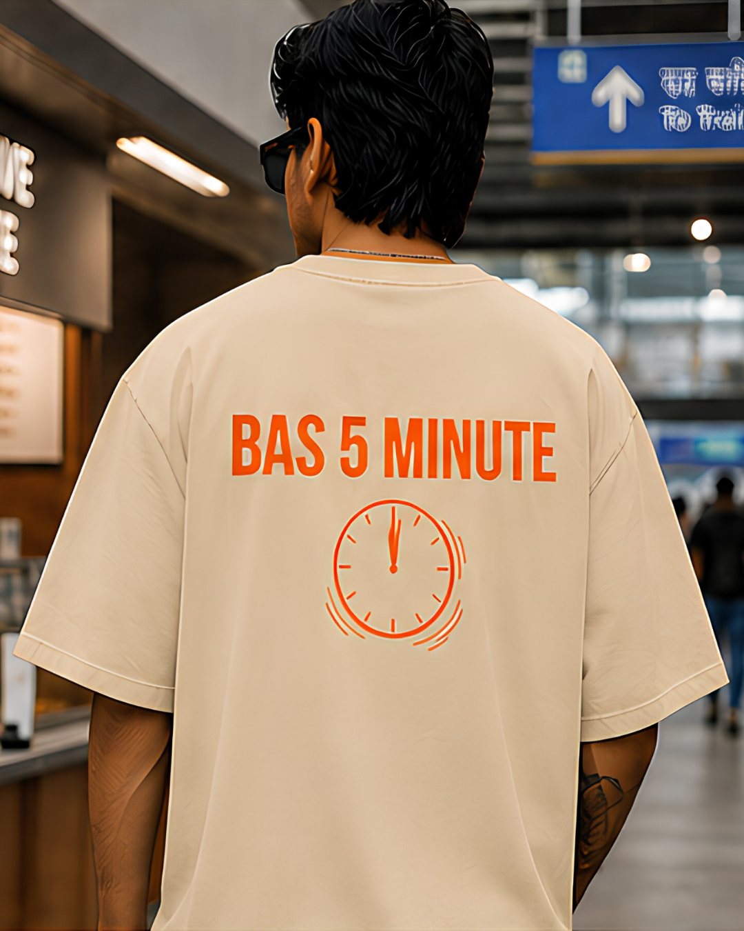 Unisex Oversized “BAS 5 MINUTE” T-Shirt